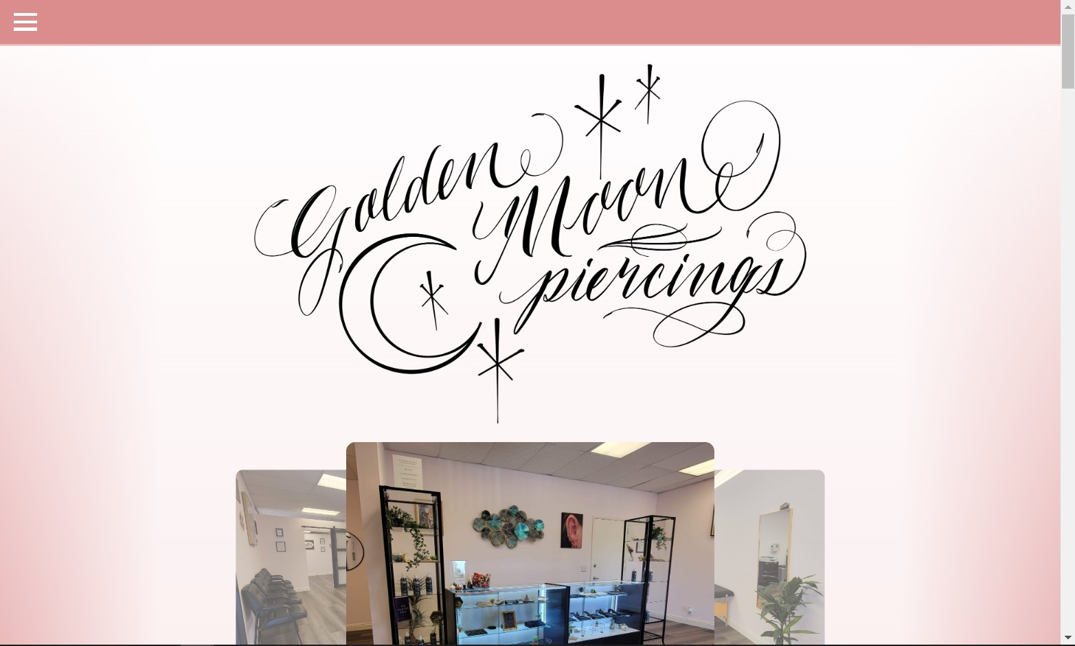 Golden Moor Piercings website screenshot